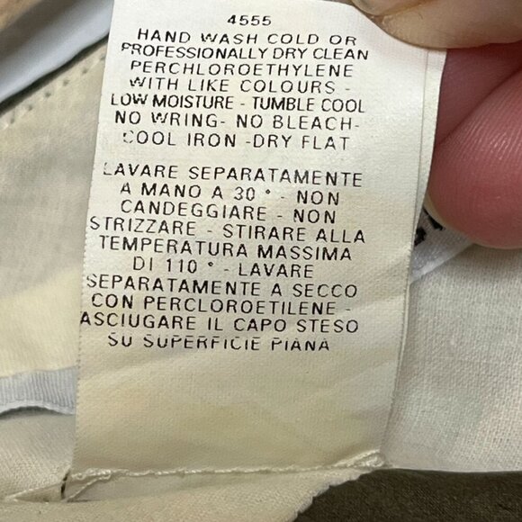 Philosophy Alberta Ferretti 100% Silk Satin Cinch Leg Skinny Pant Olive Green 4 - Picture 8 of 12